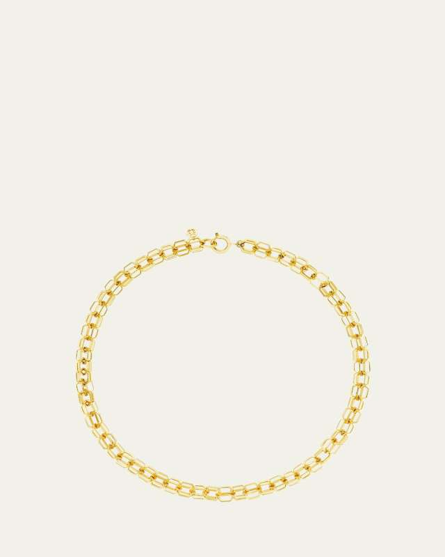 18K Gold B HOME Medium 10mm Link Necklace, 15-17"L